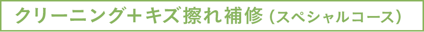 クリーニング+キズ擦れ補修（スペシャルコース）