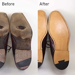 革靴の修理Before/After