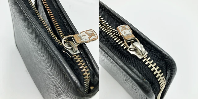 LOUIS VUITTON（ルイ・ヴィトン）タイガ ポルト ビエ モネのバッグ・鞄・財布修理のBefore/After