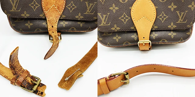 LOUIS VUITTON(ルイ・ヴィトン)カルトシエールMMのバッグ・鞄・財布修理のBefore/After