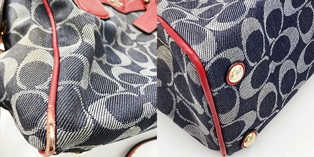 COACH (コーチ)シグネチャー デニムのバッグ・鞄・財布修理のBefore/After