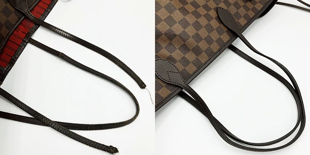 LOUIS VUITTON(ルイ・ヴィトン)ネヴァーフルGMのバッグ・鞄・財布修理のBefore/After