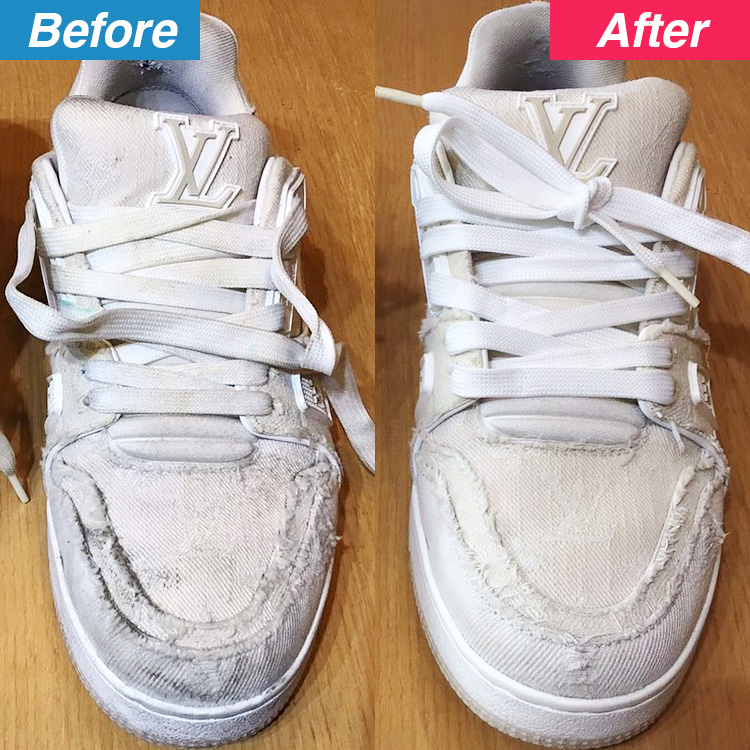 布地のスニーカー（ルイ・ヴィトン）クリーニング