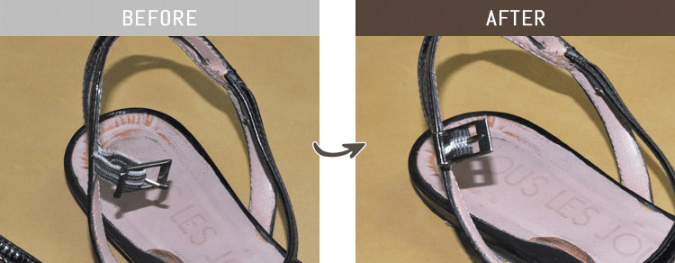 ミュールゴムの交換のBEFORE/AFTER